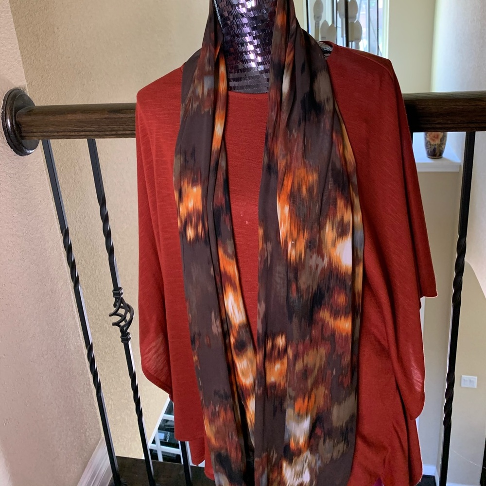 In Studio - Dolman sweater with scarf - 2X